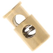 Tappo per cordone 1 foro 3 mm - 11x7mm 304L Acciaio inossidabile Dorato x1|raw }}