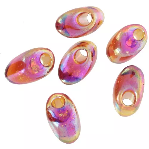 Long Magatama Miyuki 4x7 mm LMA-257 - Transparent Topaz AB x10g