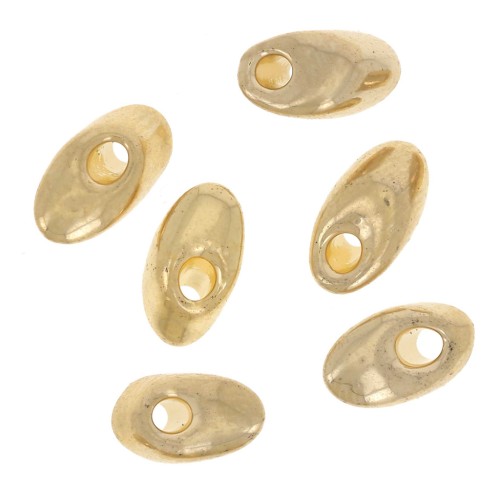 Long Magatama Miyuki 4x7 mm LMA-193 - 24kt Gold Light Plated x5g