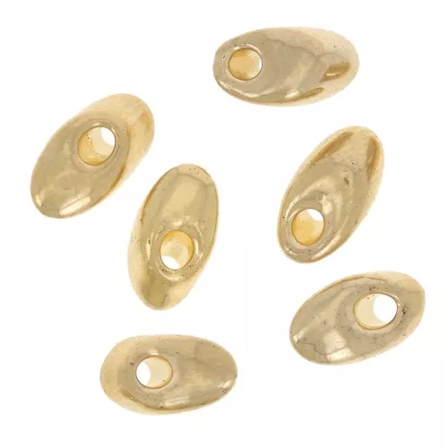 Long Magatama Miyuki 4x7 mm LMA-193 - 24kt Gold Light Plated x5g