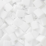 Miyuki Tila Beads 5x5x1.9 mm TL-402F -  Opaque White Mat x10g