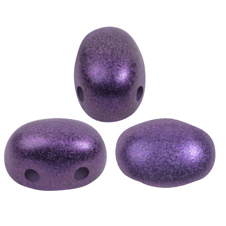 Perle di vetro Samos® par Puca® 7x5 mm - Ultra Violet Metallic Mat x10g