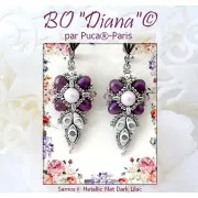 Perle di vetro Samos® par Puca® 7x5 mm - Ultra Violet Metallic Mat x10g