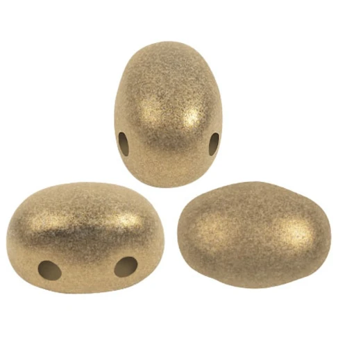 Perle di vetro Samos® par Puca® 7x5 mm - Gold Metallic Mat x10g