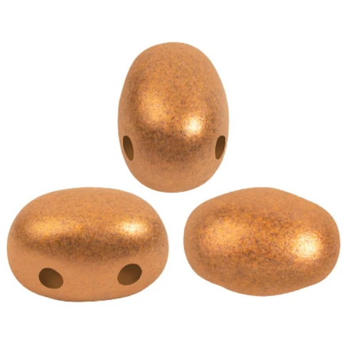 Perles en verre Samos® par Puca® 7x5 mm - Apricot Metallic Mat x10g