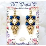 Perles en verre Samos® par Puca® 7x5 mm - Apricot Metallic Mat x10g