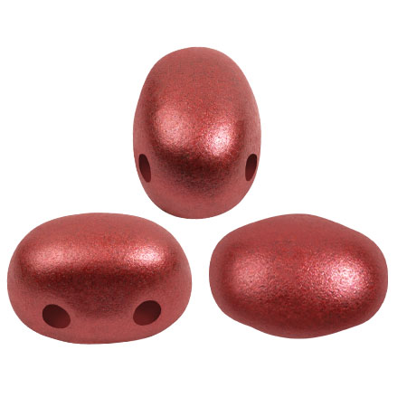 Perle di vetro Samos® par Puca® 7x5 mm - Cherry Metallic Mat x10g