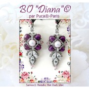 Perle di vetro Samos® par Puca® 7x5 mm - Old Red Metallic Mat x10g