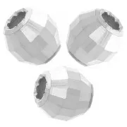 Perle sfaccettate rotonde - sfera sfaccettata 4 mm in argento 925 x10