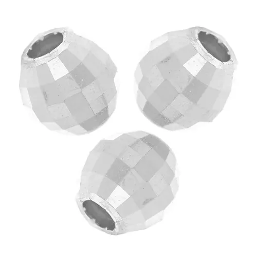 Perle sfaccettate rotonde - sfera sfaccettata 2 mm in argento 925 x20