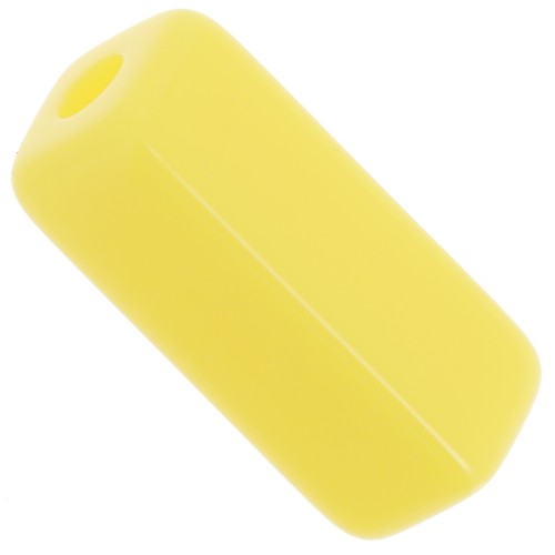 Perle in resina rettangolari 20x8 mm - giallo sole x4
