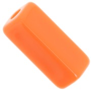 Perline tubolari in resina opaca 20x8 mm - Arancione x4