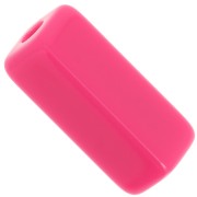 Perle tubolari rettangolari 20x8 mm in resina opaca - Rosa confetto x4