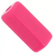 Perle tubolari rettangolari 20x8 mm in resina opaca - Rosa confetto x4