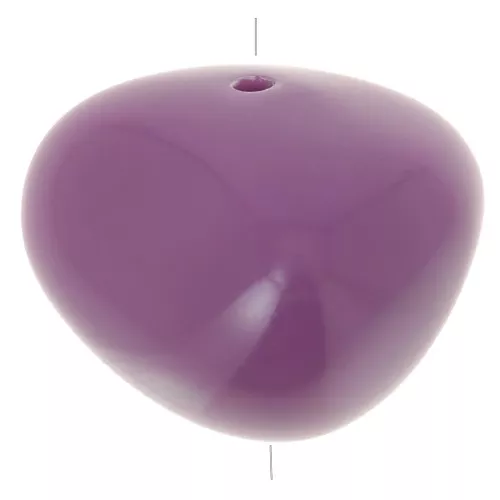 Perla a forma di pepita 12x15 mm in resina opaca - Viola scuro x6