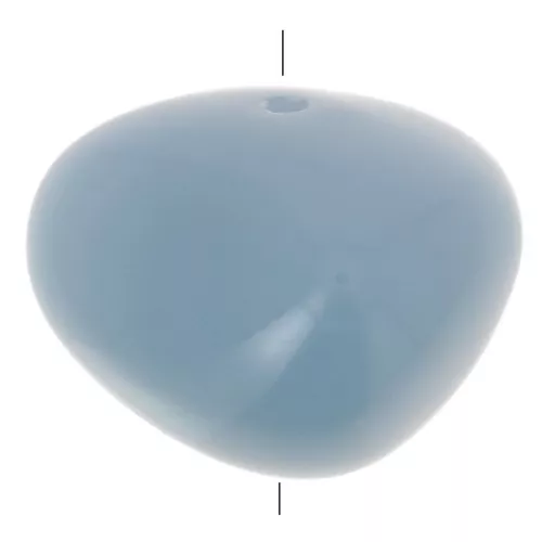 Perla “nuggets” 12x15 mm in resina opaca - Blu fumé x6