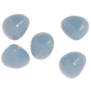 Perla “nuggets” 12x15 mm in resina opaca - Blu fumé x6