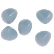 Perline in resina opaca 12x15 mm - Blu fumé x6