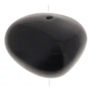 Perle - Perline in resina opaca 12x15 mm - Nero x6 Perline in resina opaca 12x15 mm - Nero x6