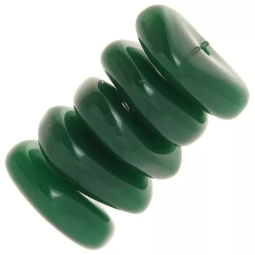 Perline irregolari rotonde da 13 mm in resina opaca - Verde smeraldo x6
