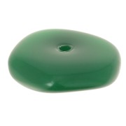 Perline irregolari rotonde da 13 mm in resina opaca - Verde smeraldo x6