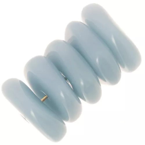 Perline irregolari rotonde da 13 mm in resina opaca - Blu fumé x6