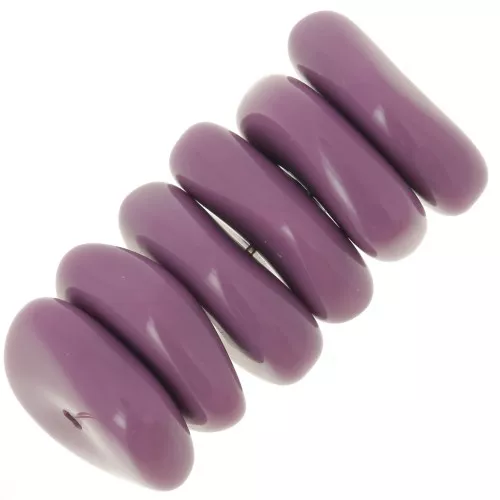 Perline tonde irregolari da 13 mm in resina opaca - Malva scuro x6