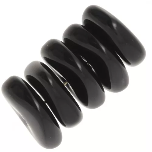 Perline irregolari rotonde da 13 mm in resina opaca - Nero x6