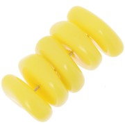 Perline irregolari rotonde da 13 mm in resina opaca - Giallo sole x6