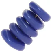 Perline irregolari rotonde da 13 mm in resina opaca - Hard blue x6