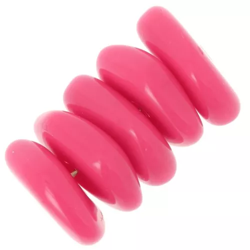 Perline irregolari rotonde da 13 mm in resina opaca - Rosa confetto x6