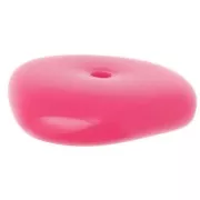 Perline irregolari rotonde da 13 mm in resina opaca - Rosa confetto x6