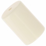 Perline cilindriche 13x9 mm in resina opaca - Ecrù x6