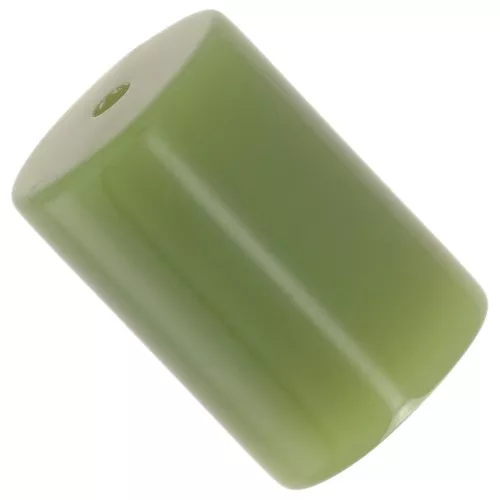 Perle tubolari cilindriche 13x9 mm in resina opaca - Khaki x6