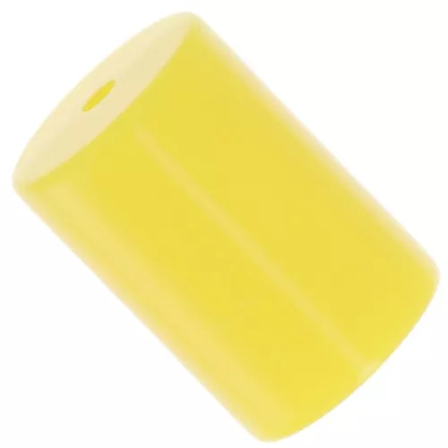 Perline tubolari cilindriche in resina opaca 13x9 mm - Giallo sole x6