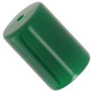 Perline tubolari cilindriche 13x9 mm in resina opaca - Verde smeraldo x6|raw }}