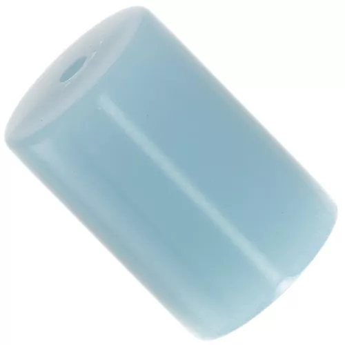 Perline tubolari cilindriche in resina opaca 13x9 mm - Blu fumé x6