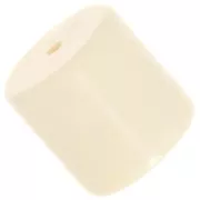 Perla cilindrica in resina opaca da 14 mm - Ecrù x1