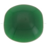 Perline piatte - quadrate arrotondate - resina opaca 16 mm - Verde smeraldo x5