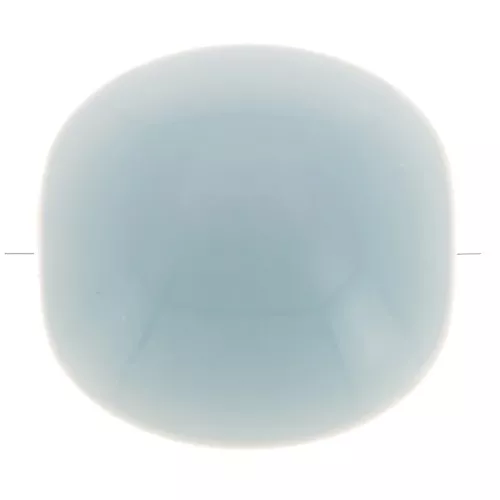 Perline piatte - quadrate arrotondate - resina opaca 16 mm - blu fumé x5