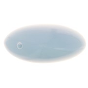 Perline piatte - quadrate arrotondate - resina opaca 16 mm - blu fumé x5