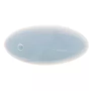 Perline piatte - quadrate arrotondate - resina opaca 16 mm - blu fumé x5