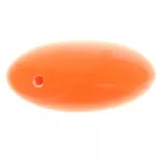 Perline piatte - quadrate arrotondate - resina opaca 16 mm - Arancione x5