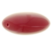 Perline piatte - quadrate arrotondate - resina opaca 16 mm - rosso carminio x5