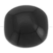 Nero - Perles plates - carré arrondi - en résine opaque 16 mm - Noir x5 Perles plates - carré arrondi - en résine opaque 16 mm - Noir x5