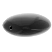 Perline piatte - quadrate arrotondate - resina opaca 16 mm - Nero x5