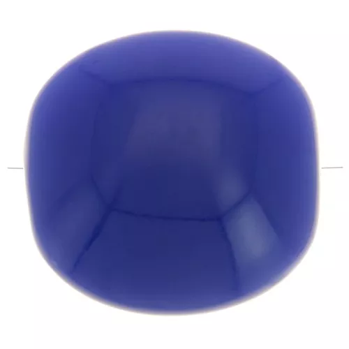 Perline piatte - quadrate arrotondate - resina opaca 16 mm - blu duro x5