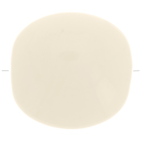 Perline piatte - quadrate arrotondate - resina opaca 16 mm - Ecrù x5