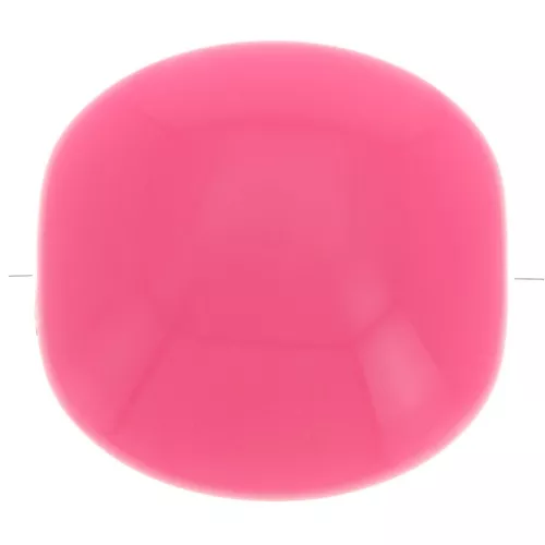 Perline piatte - quadrate arrotondate - resina opaca 16 mm - Rosa confetto x5
