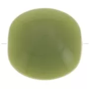 Verde - Perles plates - carré arrondi - en résine opaque 16 mm - Kaki x5 Perles plates - carré arrondi - en résine opaque 16 mm - Kaki x5